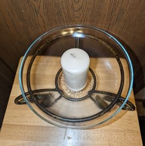 Glass candle holder
